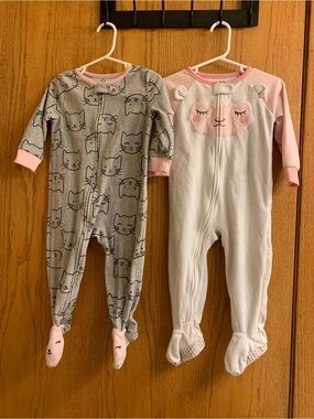 Toddler Girl One Piece Footed Pajamas